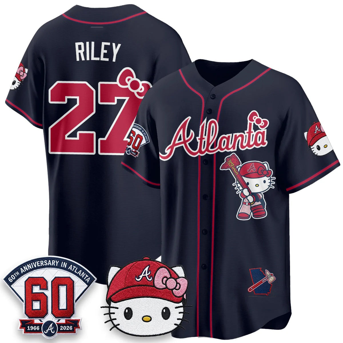 Atlanta Braves #27 Austin Riley Navy Fotopoulosg Meow KT 2026 Vapor Limited All Stitched Jersey