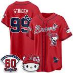 Atlanta Braves #99 Spencer Strider Red Fotopoulosg Meow KT 2026 Vapor Limited All Stitched Jersey