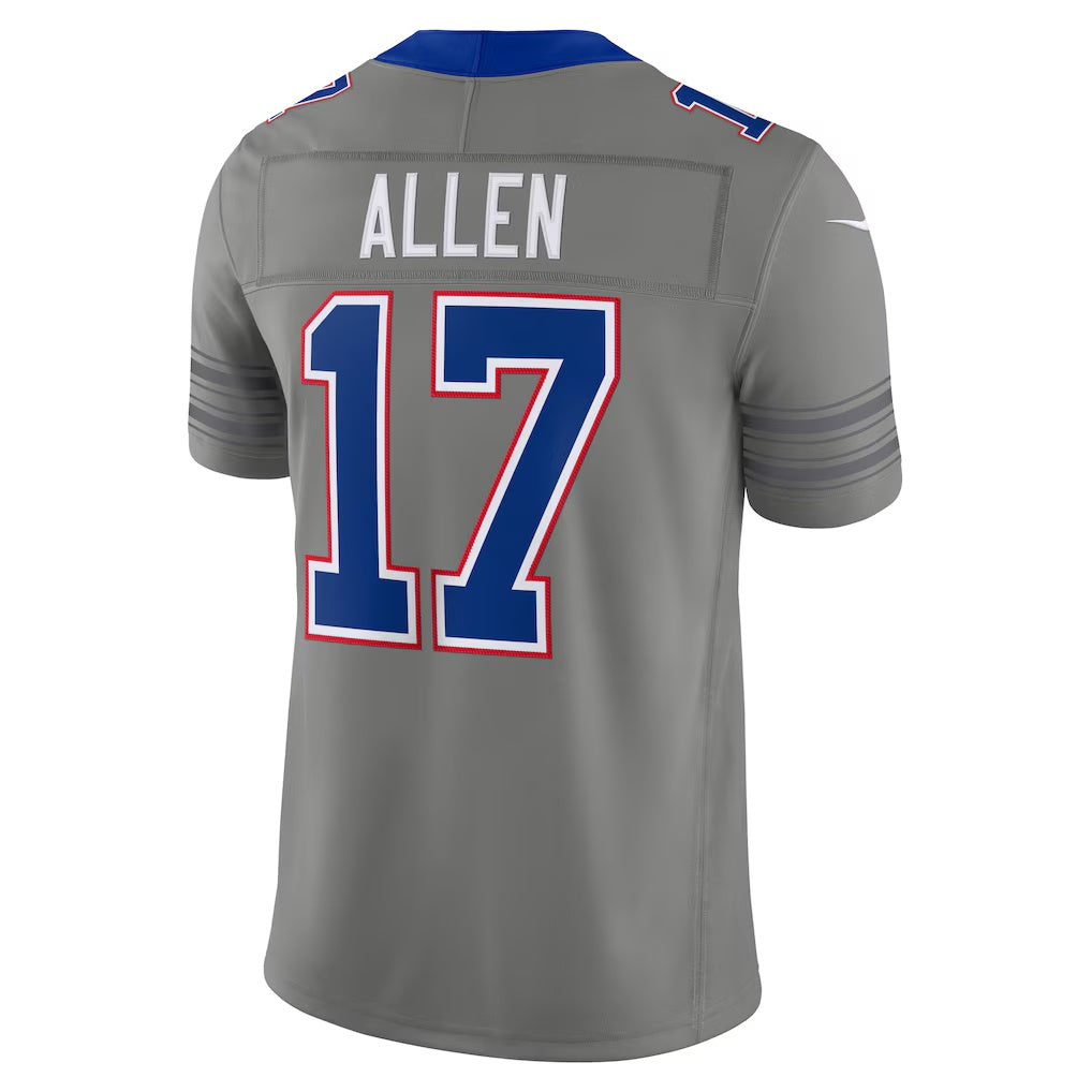 B.Bills #17 Josh Allen Gray Nickel City Vapor F.U.S.E. Stitched Limited Football Jersey Fotopoulosg