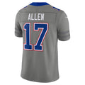 B.Bills #17 Josh Allen Gray Nickel City Vapor F.U.S.E. Stitched Limited Football Jersey Fotopoulosg