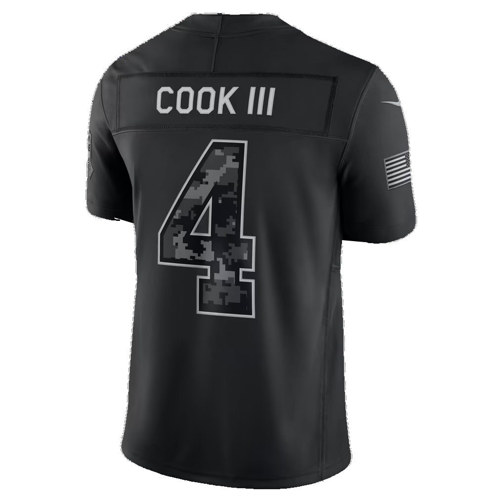 B.Bills #4 James Cook III Black 2026 Salute to Service Stitched Limited Football jersey Fotopoulosg