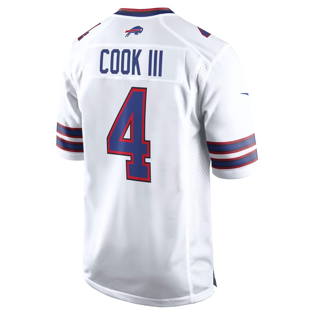 B.Bills #4 James Cook III White Game Football jersey Fotopoulosg