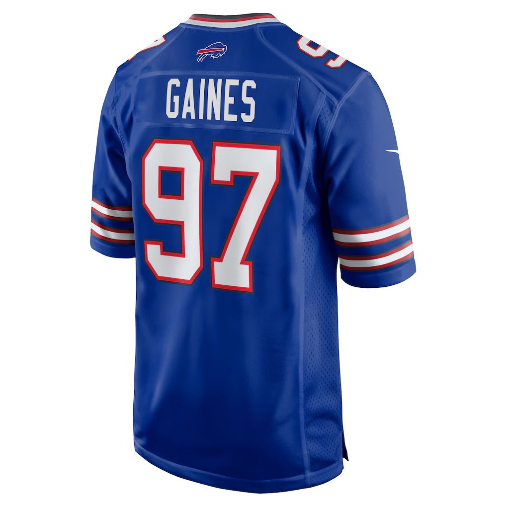 B.Bills #97 Greg Gaines Royal Team Game Jersey Fotopoulosg
