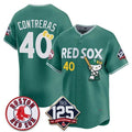 Boston Red Sox #40 Willson Contreras Green Fotopoulosg Meow KT Vapor Limited Stitched Jersey