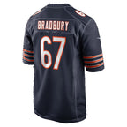 C.Bears #67 Garrett Bradbury Navy Team Game Football jersey Fotopoulosg