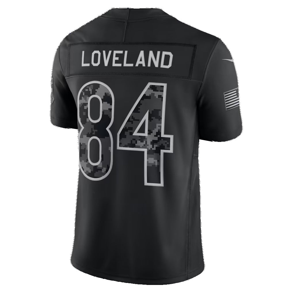 C.Bears #84 Colston Loveland Black 2026 Salute to Service Stitched Limited Football jersey Fotopoulosg