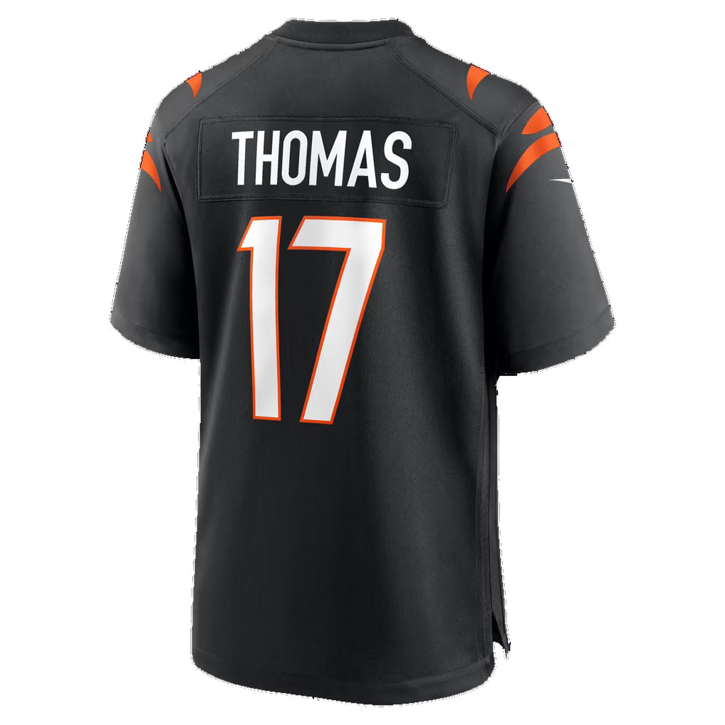 C.Bengals #17 Noah Thomas Black Team Game Football jersey Fotopoulosg
