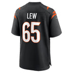C.Bengals #65 Connor Lew Black Team Game Football jersey Fotopoulosg