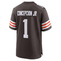 C.Browns #1 KC Concepcion Jr. Brown Team Game Jersey Fotopoulosg
