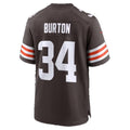 C.Browns #34 Michael Burton Brown Team Game Football jersey Fotopoulosg