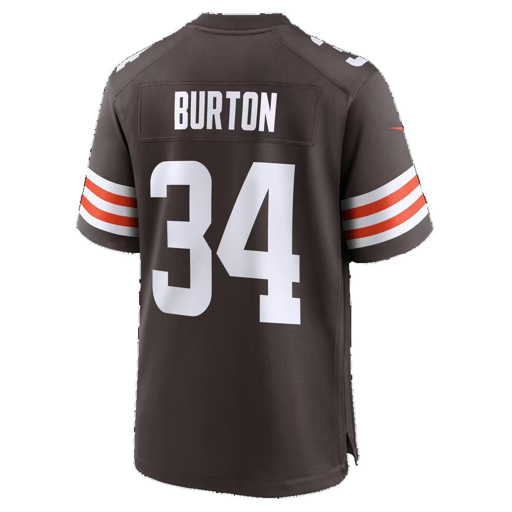 C.Browns #34 Michael Burton Brown Team Game Football jersey Fotopoulosg