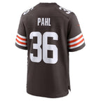 C.Browns #36 Wes Pahl Brown Fotopoulosg Team Game Jersey