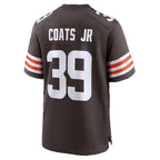 C.Browns #39 Michael Coats Jr. Brown Team Game Football jersey Fotopoulosg
