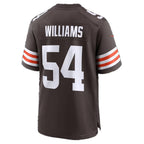 C.Browns #54 Sam Williams Brown Team Game Football jersey Fotopoulosg