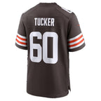 C.Browns #60 Nadame Tucker Brown Team Game Football jersey Fotopoulosg