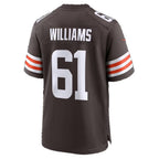 C.Browns #61 Chris Williams Brown Team Game Football jersey Fotopoulosg