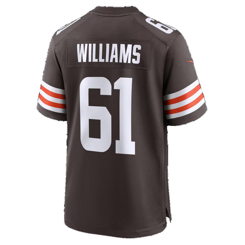 C.Browns #61 Chris Williams Brown Team Game Football jersey Fotopoulosg