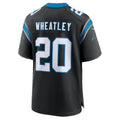C.Panthers #20 Zakee Wheatley Black Team Game Football jersey Fotopoulosg