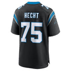 C.Panthers #75 Sam Hecht Black Team Game Football jersey Fotopoulosg