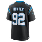 C.Panthers #92 Lee Hunter Black Team Game Football jersey Fotopoulosg