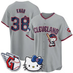 Cleveland Guardians #38 Steven Kwan Gray Fotopoulosg Meow KT Vapor Stitched Jersey