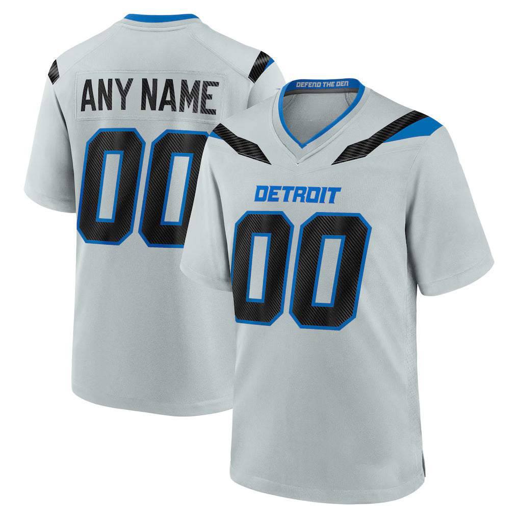 Custom D.Lions Silver 2026 Rivalries Collection Game Jersey Fotopoulosg
