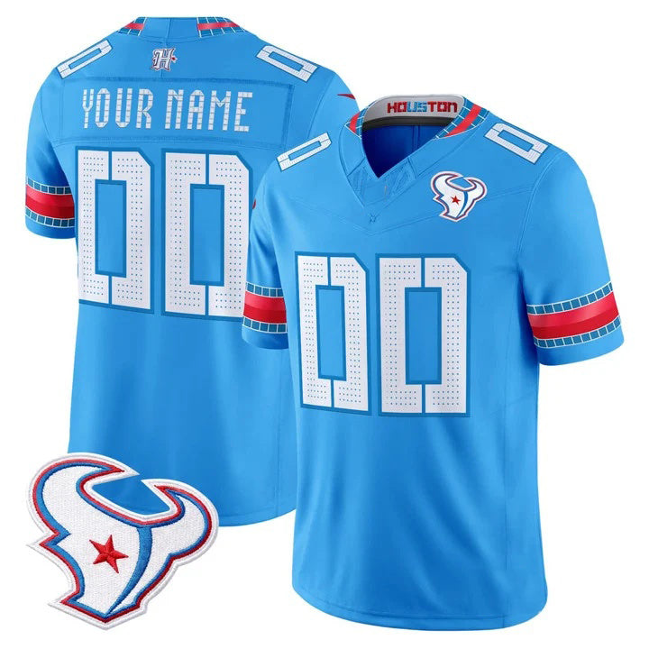 Custom H.Texans Rivalries Blue Jersey - All Stitched Jersey Fotopoulosg