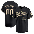Custom Los Angeles Dodgers Black 'Halloween Mummy Edition' Premier Limited - Stitched Baseball jersey Fotopoulosg