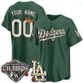 Custom Los Angeles Dodgers Green Halloween 2026 Baseball jersey Fotopoulosg