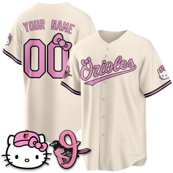 Custom Baltimore Orioles Cream Fotopoulosg Meow KT Vapor Premier Limited Stitched Jersey