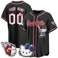 Custom Cleveland Guardians Black Fotopoulosg Meow KT Vapor Stitched Jersey