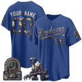 Custom Los Angeles Dodgers Royal Fotopoulosg Nightmare Edition Jersey