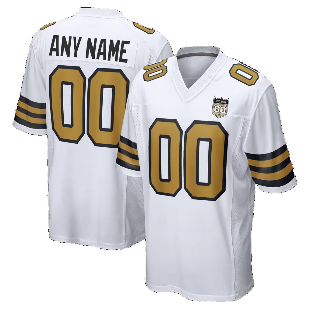 Custom NO.Saints White Fotopoulosg Alternate 60th Season Game Jersey