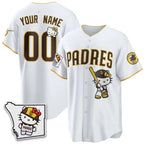 Custom San Diego Padres White Fotopoulosg Meow KT Vapor Limited All Stitched V2 Jersey