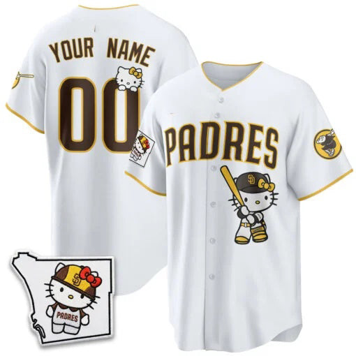 Custom San Diego Padres White Fotopoulosg Meow KT Vapor Limited All Stitched V2 Jersey