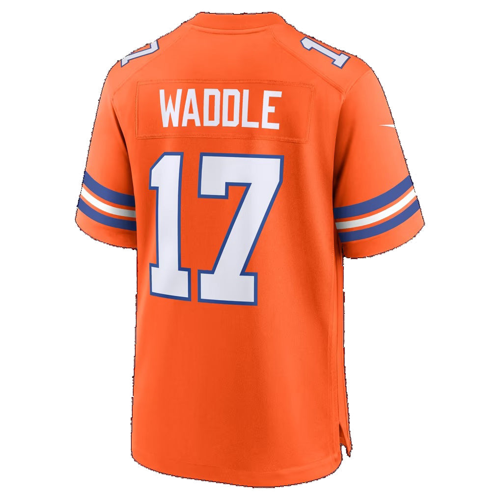 D.Broncos #17 Jaylen Waddle Orange Fotopoulosg Game Player Jersey