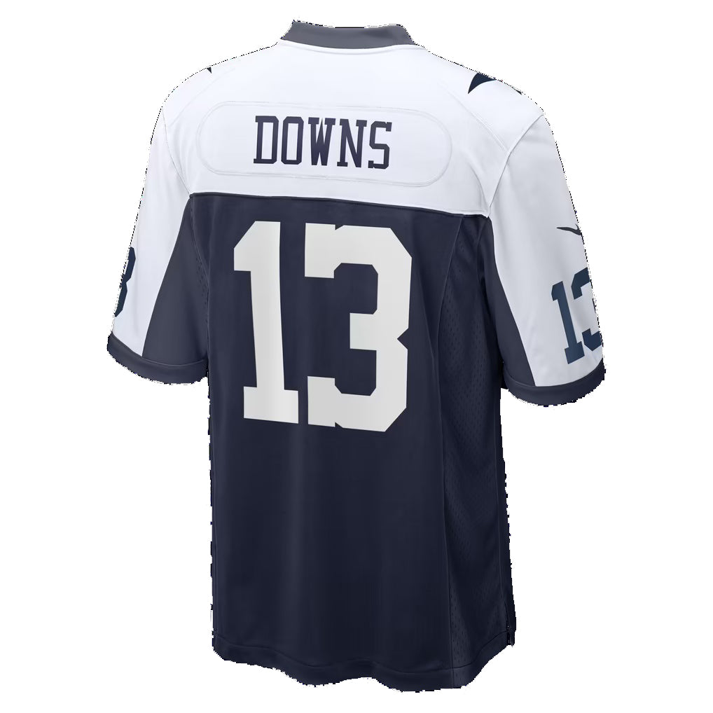 D.Cowboys #13 Caleb Downs Navy Fotopoulosg Alternate Game Jersey