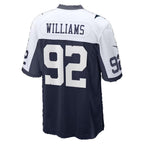 D.Cowboys #92 Quinnen Williams Navy Game Football jersey Fotopoulosg