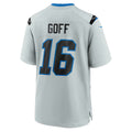 D.Lions #16 Jared Goff Silver 2026 Rivalries Collection Game Jersey Fotopoulosg
