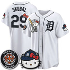 Detroit Tigers #29 Tarik Skubal White Fotopoulosg Meow KT Edition Vapor Limited Stitched Jersey