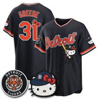 Detroit Tigers #31 Riley Greene Black Fotopoulosg Meow KT Edition Vapor Limited Stitched Jersey