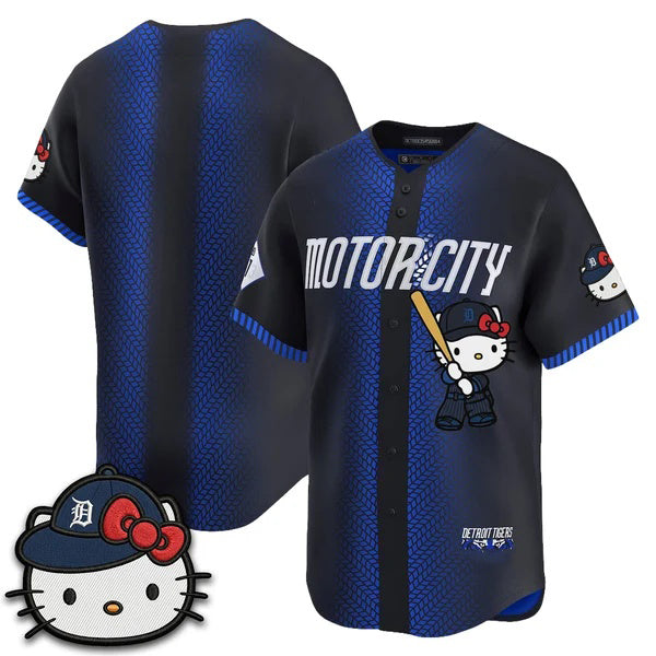 Detroit Tigers Navy Fotopoulosg Meow KT Edition Vapor Limited Stitched Jersey