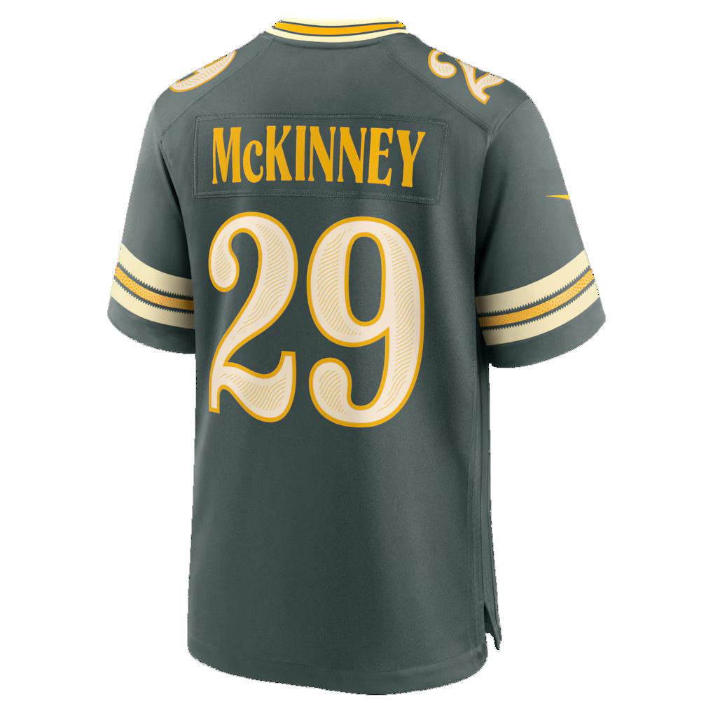 GB.Packers #29 Xavier McKinney Green 2026 Rivalries Collection Game Jersey Fotopoulosg