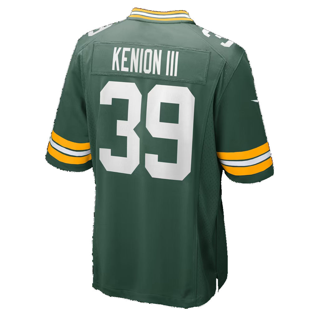 GB.Packers #39 Murvin Kenion III Green Team Game Football jersey Fotopoulosg