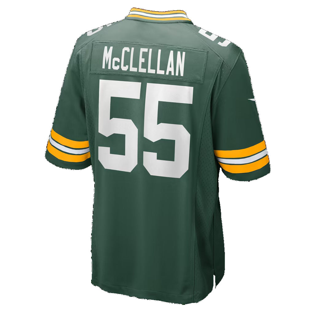 GB.Packers #55 Chris McClellan Green Team Game Football jersey Fotopoulosg