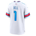 H.Texans #1 Tank Dell White 2026 Rivalries Collection Game Jersey Fotopoulosg