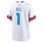 H.Texans #1 Tank Dell White 2026 Rivalries Collection Game Jersey Fotopoulosg