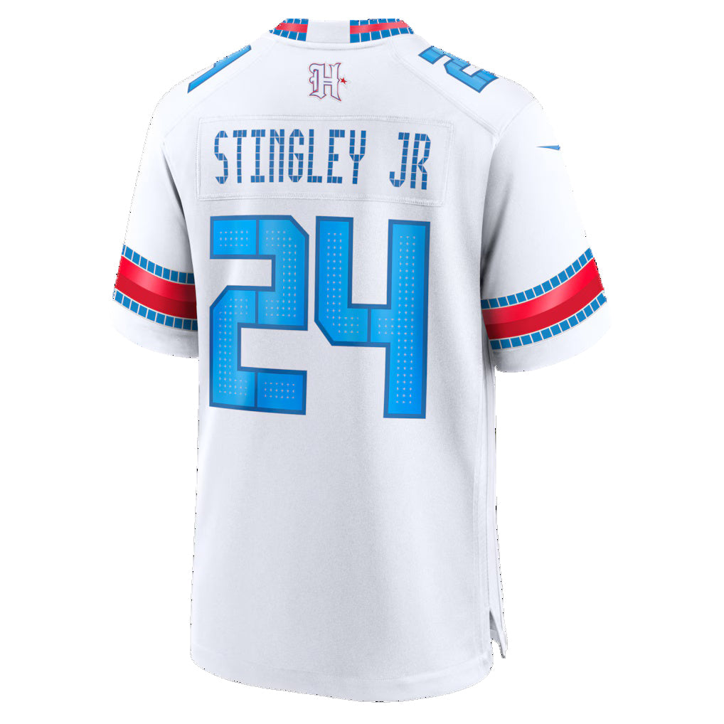 H.Texans #24 Derek Stingley Jr. White 2026 Rivalries Collection Game Jersey Fotopoulosg