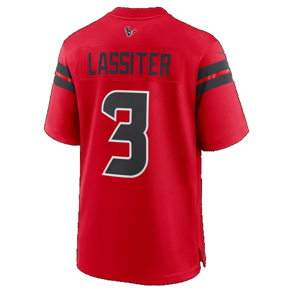 H.Texans #3 Kamari Lassiter Red Alternate Game Football jersey Fotopoulosg