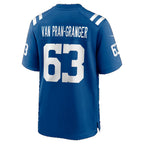 IN.Colts #63 Sedrick Van Pran-Granger Royal Team Game Football jersey Fotopoulosg